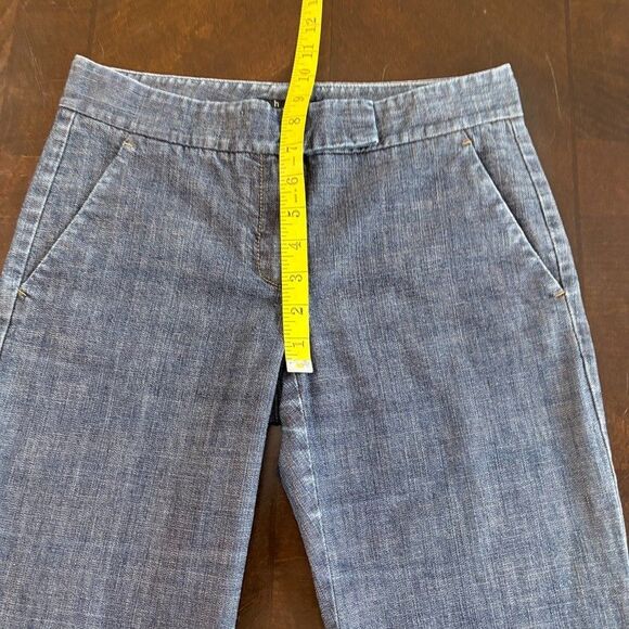 Theory Vintage Y2K Flare Low Rise Jeans Medium Wash Sz 4 Zip Stretch Made In USA - Picture 7 of 9